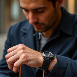 Customer Santiago adjusting watch strap