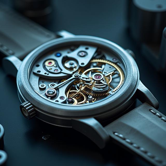 Swiss quartz movement on testing bench
