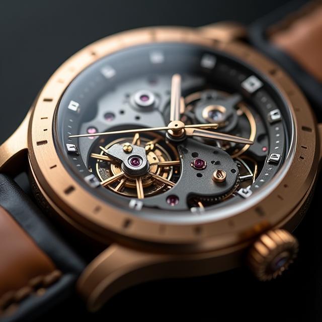 Heritage Automatic watch showing open case-back